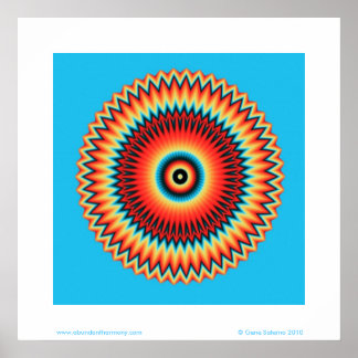 Poster Troisième Vibration oculaire Mandala