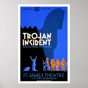Poster Trojan Incident Homer 1937 WPA