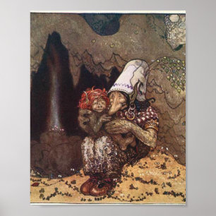 Poster Troll Et Enfant Par John Bauer