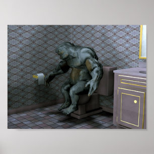 Poster Troll sur la cuvette