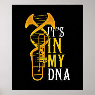 Poster Trombone Cadeaux Jazz Music Marching Band