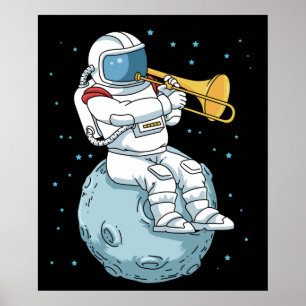 Poster Trombone Gift Jazz Music Marching Band Trombone