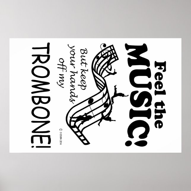 Poster Trombone Sent La Musique (Devant)