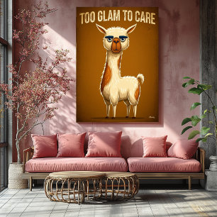 Poster Trop Glam pour s'en Soucier – Personnage de Dessin