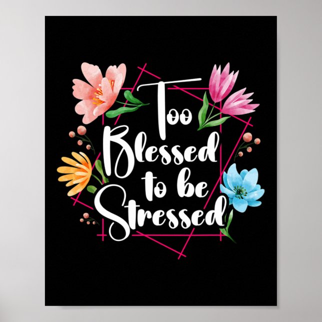 Poster Trop Heureux D'Être Stressé Mois De Sensibilisatio (Devant)