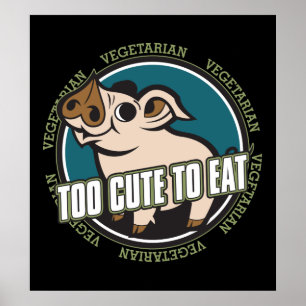 Poster Trop mignon pour manger du porc