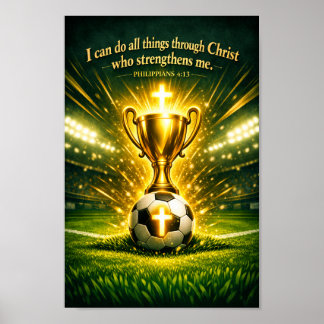 Poster Trophée de football Philippiens 4:13 Terrain de fo