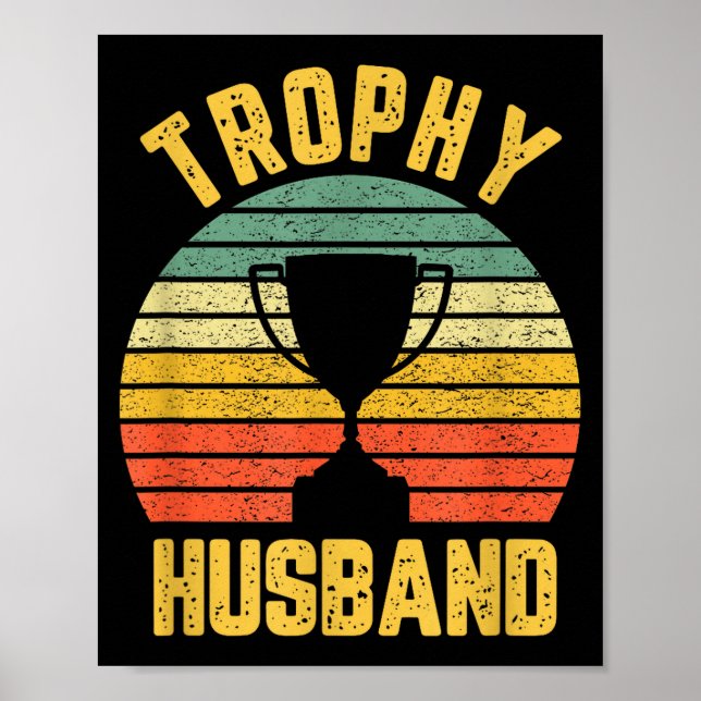 Poster Trophy Husband Funny For Cool Father Or Dad  (Devant)