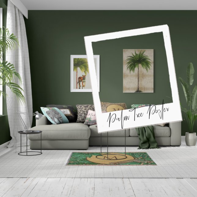 Poster Tropical Elegant Palm Tree Vintage (Créateur téléchargé)