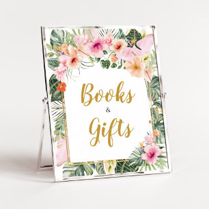 Poster Tropical Floral Aloha Livres et cadeaux