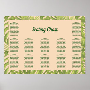 Poster Tropical Green et Blush Mariage