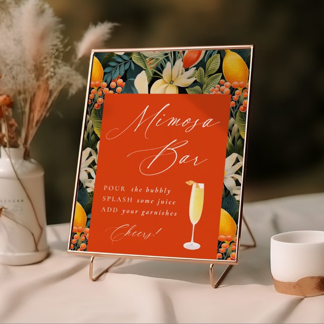 Poster Tropical Orange Paradise Mimosa Bar (Créateur téléchargé)