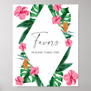 Poster Tropicaux - cadeaux pour les mariés, veuillez pren