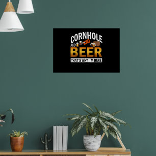 Poster Trou dans le sac et bière C'est pour ça que je sui