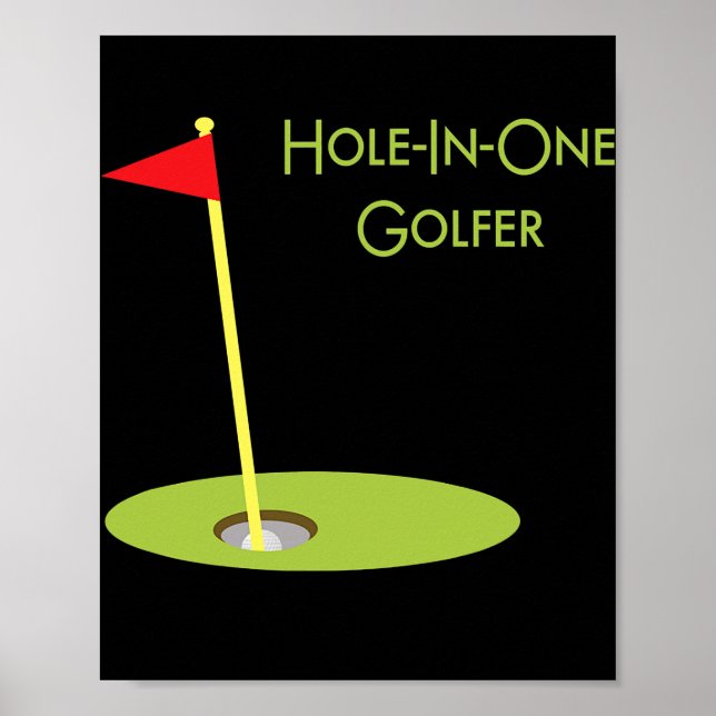 Poster Trou Dans Un Golfeur Sport Thématique Golf Design (Devant)