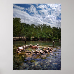 Poster Trou de natation de chien de Barton Creek - Austin