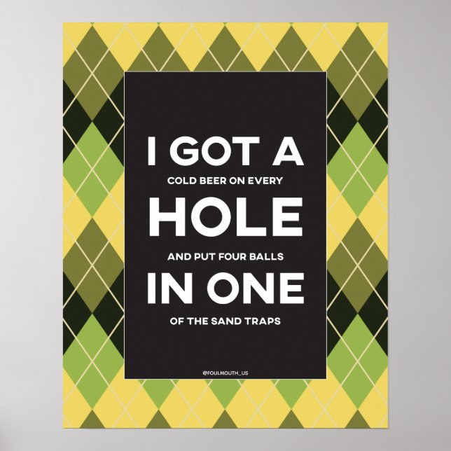 Poster Trou Drôle Dans Un Golf (Devant)