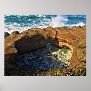 Poster Trou du diable, Newport, Oregon