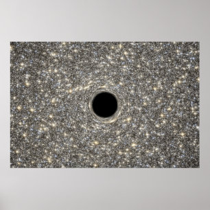 Poster Trou Noir Supermassif Au Milieu D'Une Galaxie.