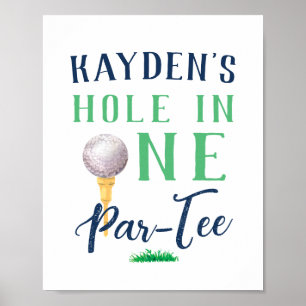 Poster Trou personnalisé en un signe d'anniversaire de go