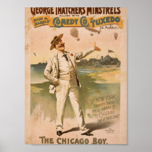 Poster Troubadours de George Thatcher, 'la Chicago Boy