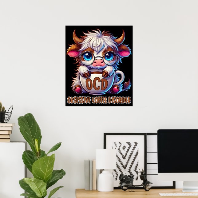 Poster Trouble de dépendance au café  (Bureau à domicile)