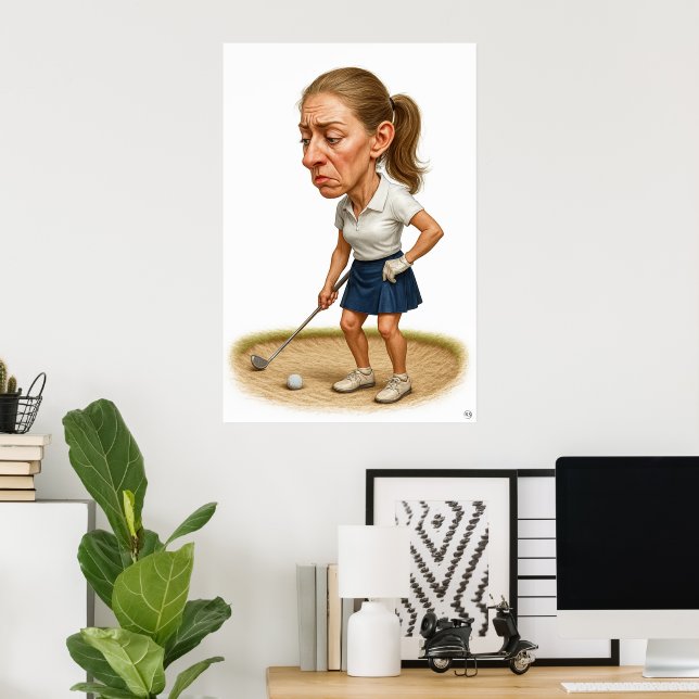 Poster Trouble de soute - Golf Art Print (Bureau à domicile)