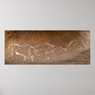 Poster Troupeau de bisons errants