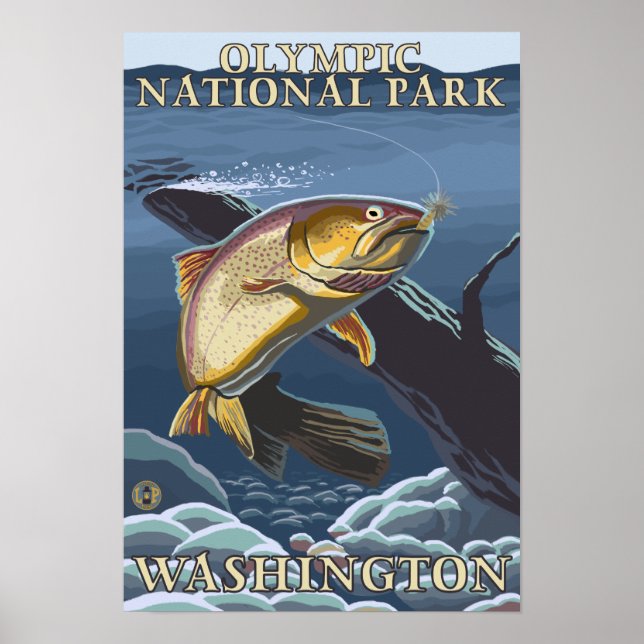 Poster Trout Fishing Cross-Section 2 (Devant)