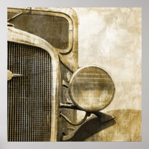 Poster Trouvé Primitive Russe vieux camion de ferme