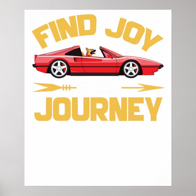 Poster trouver de la joie dans le voyage (Devant)
