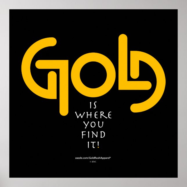 Poster Trouver de l'ambigramme or (Devant)