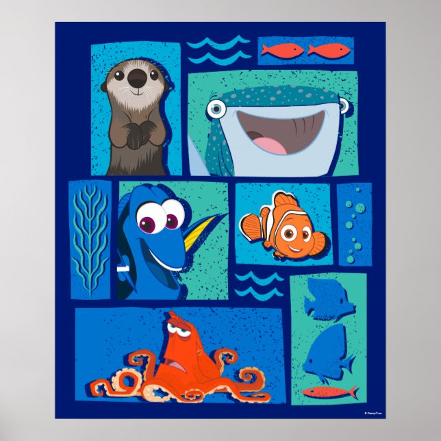 Poster Trouver Dory | Groupe de caractères (Devant)