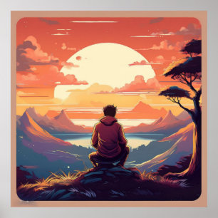 Poster "Trouver la lumière dans l'obscurité : une réflexi