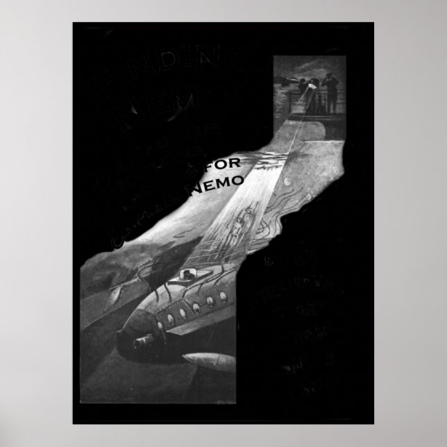 Poster Trouver Nemo Jules Vernes Nouveau Livre Steampunk (Devant)