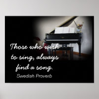 Trouver une chanson — Proverbe suédois - Art Print
