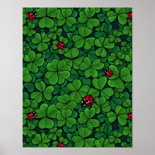 Poster Trouvez le trèfle chanceux