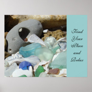 Poster Trouvez votre place Repos Art Prints Plage Seaglas