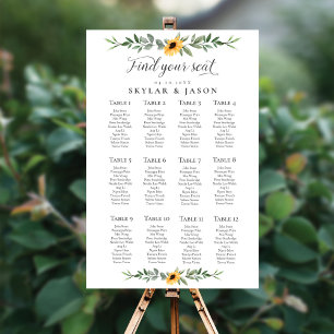 Poster Trouvez votre siège Aquarelle Fleur sauvage de tou