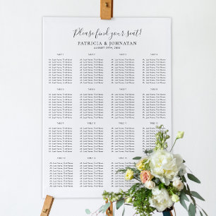Poster Trouvez votre siège simple script mariage