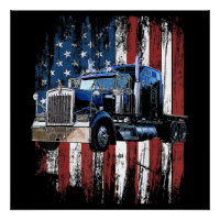Trucker American Flag Truck Driver Truck Driver Gi
