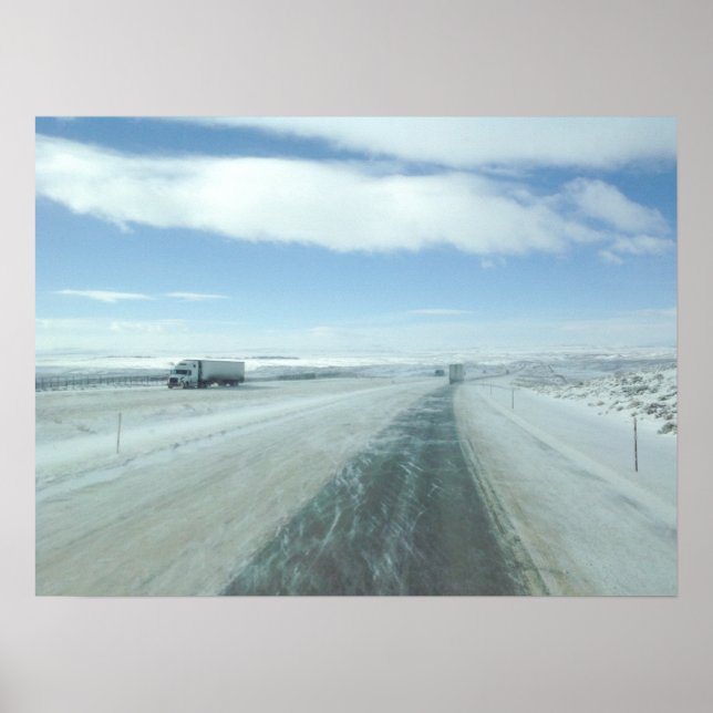 Poster Trucking Interstate 80 Wyoming USA (Devant)