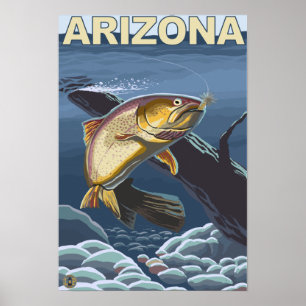 Poster Truite à couteaux PêcheArizona