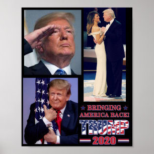 Poster Trump 2020 fait revenir l'Amérique