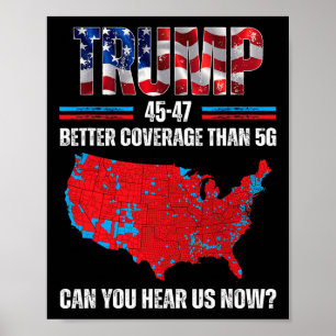 Poster Trump 2024 45 47 Meilleure couverture que 5g Pouve