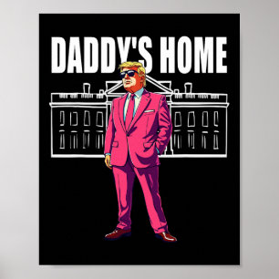 Poster Trump 2024 à la maison de papa