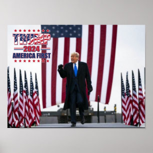 Poster Trump 2024 Amérique d'abord