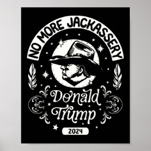 Poster Trump 2024 Head Cowboy Usa 2024 Vote Election Us