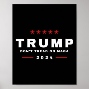 Poster Trump 2024 Ne pas fouler aux pieds le serpent à so