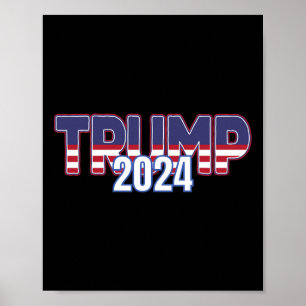 Poster Trump 2024 Pour Le Président Républicain Conservat